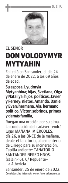 DON VOLODYMYR MYTYAHIN
