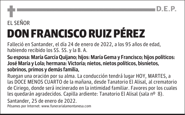 DON FRANCISCO RUIZ PÉREZ