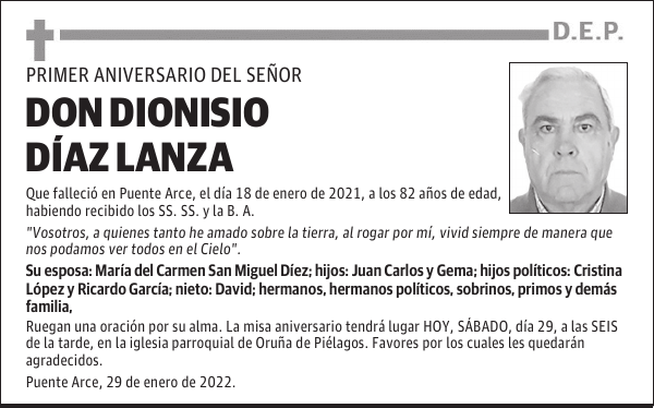 DON DIONISIO DÍAZ LANZA