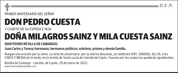 DON PEDRO CUESTA COBO