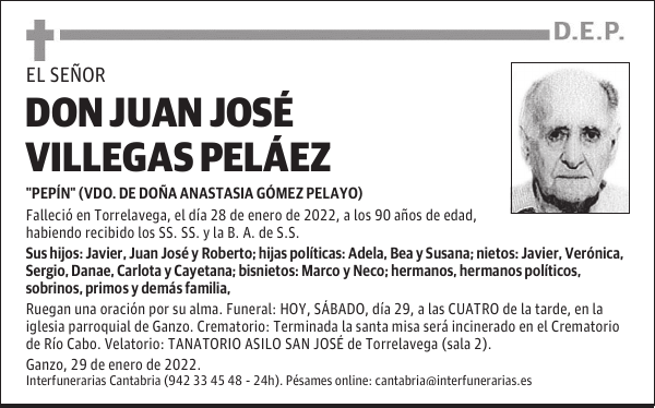 DON JUAN JOSÉ VILLEGAS PELÁEZ
