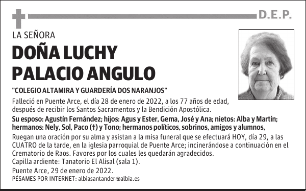 DOÑA LUCHY PALACIO ANGULO