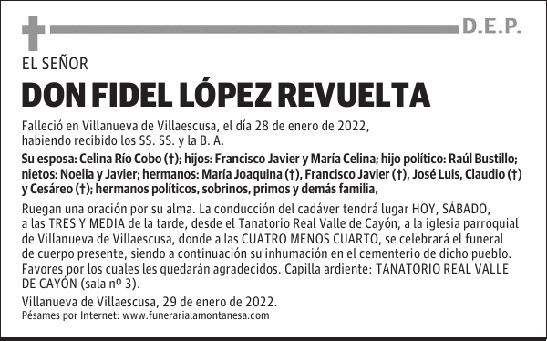 DON FIDEL LÓPEZ REVUELTA