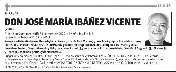DON JOSÉ MARÍA IBÁÑEZ VICENTE