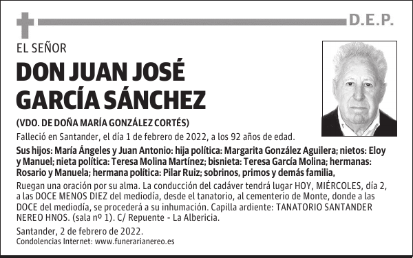 DON JUAN JOSÉ GARCÍA SÁNCHEZ