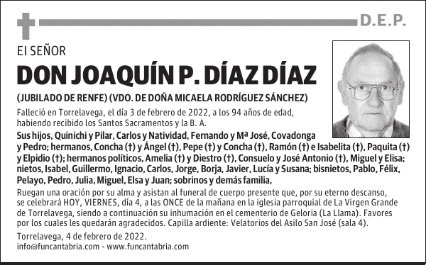 DON JOAQUÍN P. DÍAZ DÍAZ