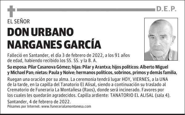 DON URBANO NARGANES GARCÍA