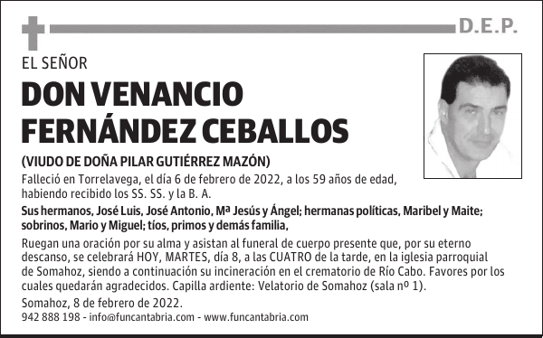 DON VENANCIO FERNÁNDEZ CEBALLOS
