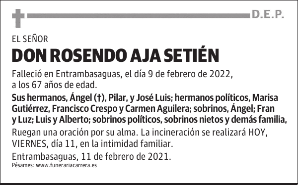 DON ROSENDO AJA SETIÉN