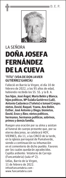 DOÑA JOSEFA FERNÁNDEZ DE LA CUEVA