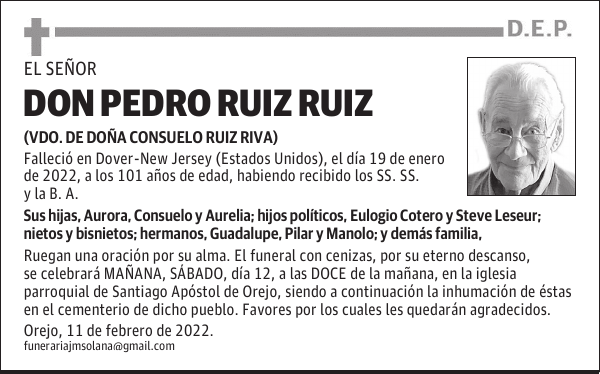 DON PEDRO RUIZ RUIZ