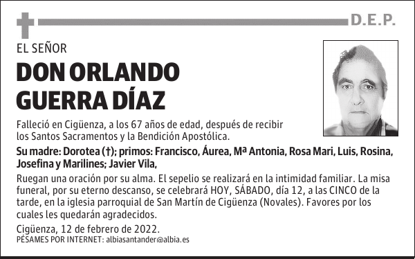 DON ORLANDO GUERRA DÍAZ