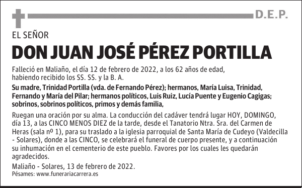 DON JUAN JOSÉ PÉREZ PORTILLA