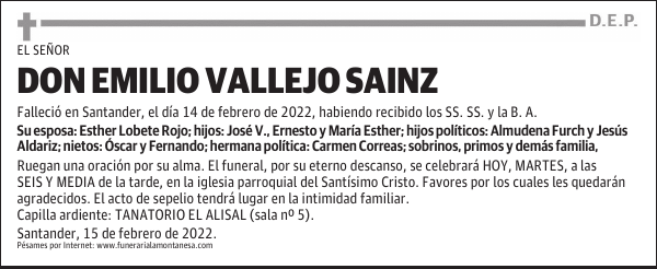 DON EMILIO VALLEJO SAINZ