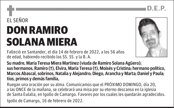 DON RAMIRO SOLANA MIERA