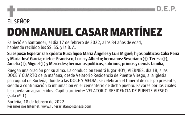 DON MANUEL CASAR MARTÍNEZ