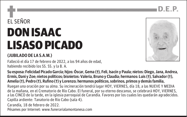 DON ISAAC LISASO PICADO