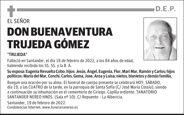 DON BUENAVENTURA TRUJEDA GÓMEZ