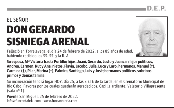 DON GERARDO SISNIEGA ARENAL
