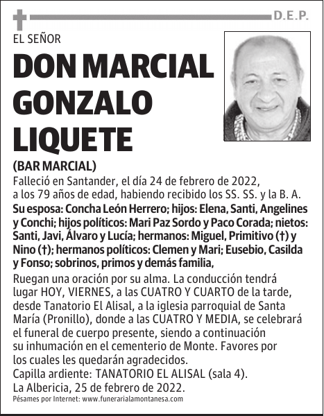 DON MARCIAL GONZALO LIQUETE