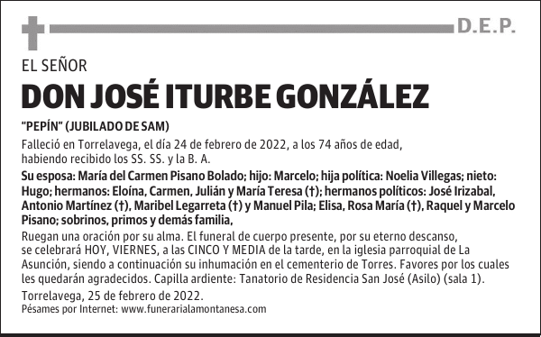DON JOSÉ ITURBE GONZÁLEZ