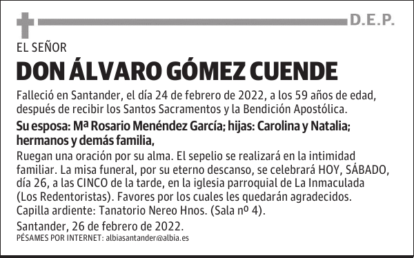 DON ÁLVARO GÓMEZ CUENDE