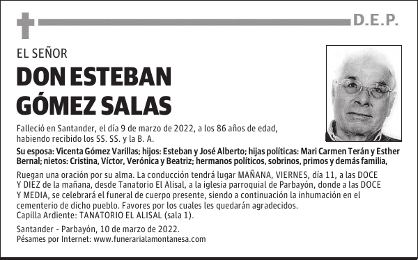DON ESTEBAN GÓMEZ SALAS