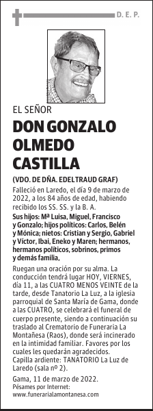 DON GONZALO OLMEDO CASTILLA