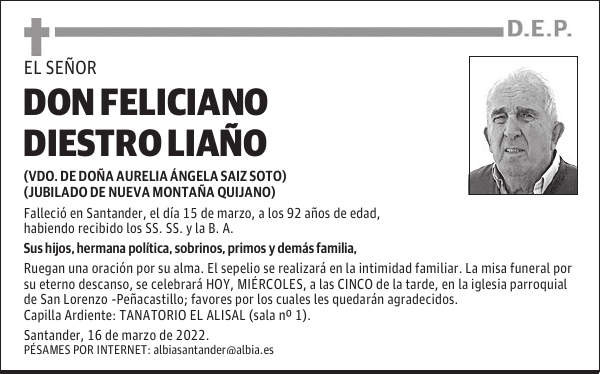 DON FELICIANO DIESTRO LIAÑO