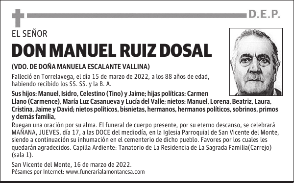DON MANUEL RUIZ DOSAL