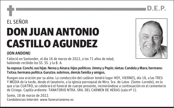 DON JUAN ANTONIO CASTILLO AGUNDEZ