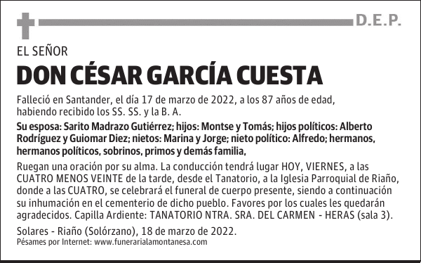 DON CÉSAR GARCÍA CUESTA