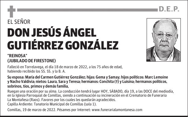 DON JESÚS ÁNGEL GUTIÉRREZ GONZÁLEZ