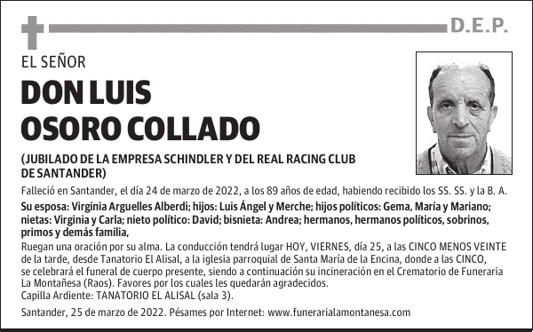 DON LUIS OSORO COLLADO