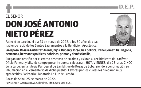 D. JOSÉ ANTONIO NIETO PÉREZ