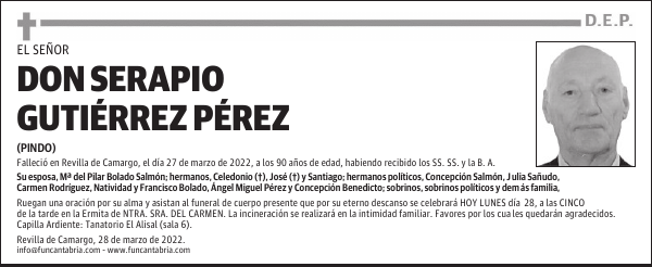 DON SERAPIO GUTIÉRREZ PÉREZ
