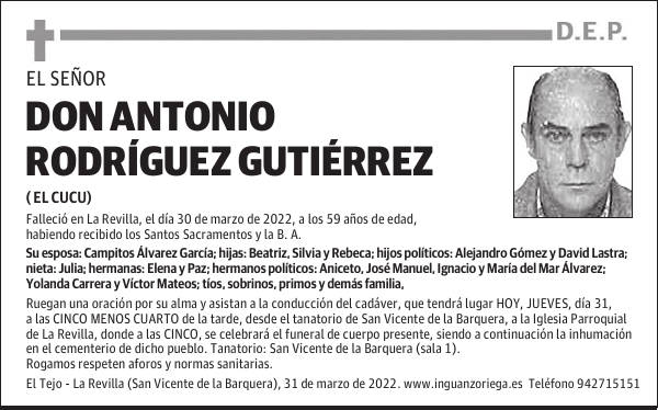 D. ANTONIO RODRÍGUEZ GUTIÉRREZ