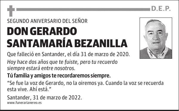 DON GERARDO SANTAMARÍA BEZANILLA