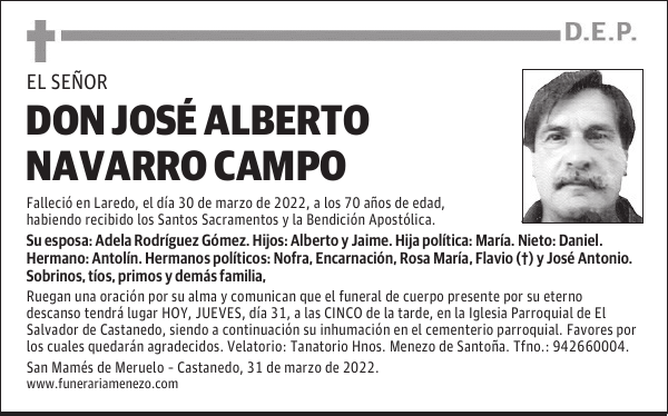Don José Alberto Navarro Campo