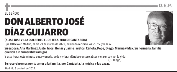 DON ALBERTO JOSÉ DÍAZ GUIJARRO