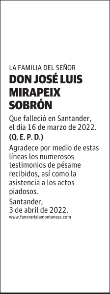 DON JOSÉ LUIS MIRAPEIX SOBRÓN
