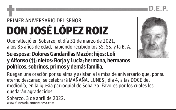 DON JOSÉ LÓPEZ ROIZ