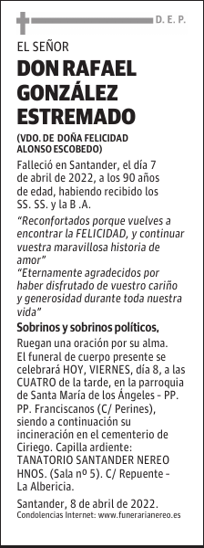 DON RAFAEL GONZÁLEZ ESTREMADO