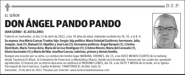 DON ÁNGEL PANDO PANDO