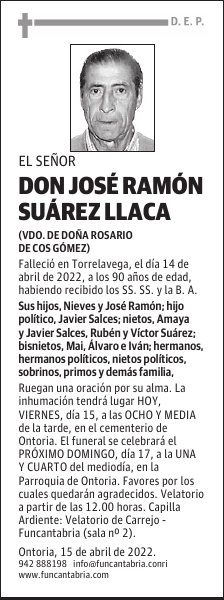 Don José Ramón Suárez Llaca