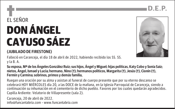 DON ÁNGEL CAYUSO SÁEZ
