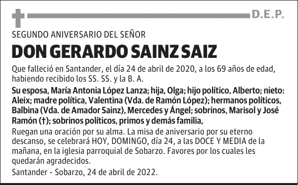 DON GERARDO SAINZ SAIZ