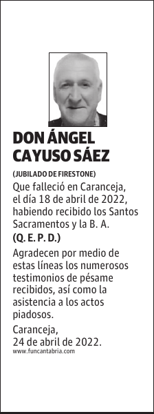 DON ÁNGEL CAYUSO SÁEZ