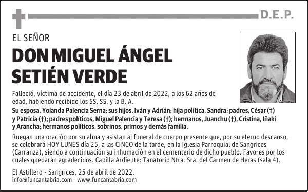 DON MIGUEL ÁNGEL SETIÉN VERDE
