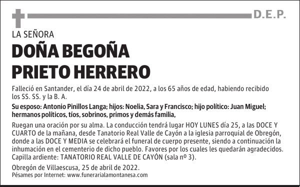 DOÑA BEGOÑA PRIETO HERRERO